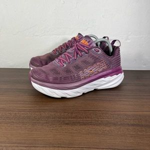 Hoka One One Bondi 6 Running Shoes Plum Purple Womens Size 10 Wide
